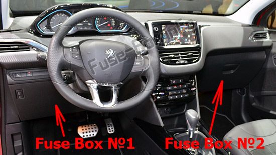Sigortaların yolcu bölmesindeki yeri (LHD): Peugeot 2008 (2013, 2014, 2015, 2016)
