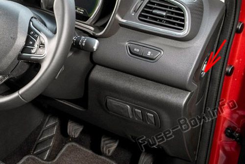 Sigortaların yolcu bölmesindeki yeri: Renault Kadjar (2015-2019)