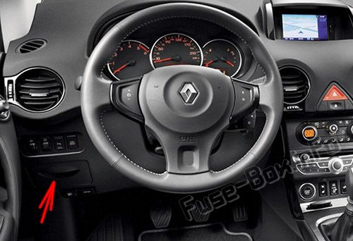 Sigortaların yolcu bölmesindeki yeri: Renault Koleos I (2007-2015)