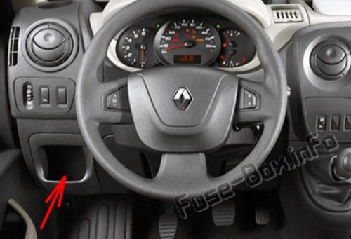 Sigortaların yolcu bölmesindeki yeri: Renault Master III (2010-2018)
