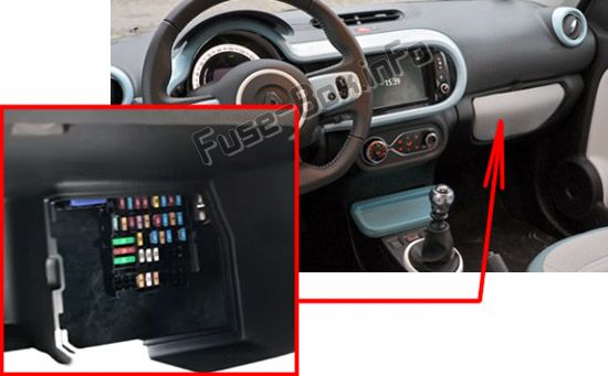 Sigortaların yolcu bölmesindeki yeri: Renault Twingo III (2015-2019- ..)