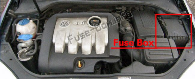 Motor bölmesindeki sigortaların yeri: SEAT Altea (2005-2015)