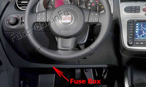 Sigortaların yolcu bölmesindeki yeri: SEAT Toledo (2004-2009)