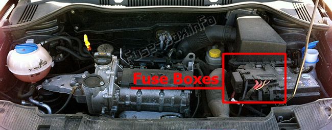 Motor bölmesindeki sigortaların yeri: SEAT Ibiza (2008-2015)