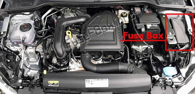 Motor bölmesindeki sigortaların yeri: SEAT Ibiza (2017, 2018 -...)