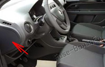 Sigortaların yolcu bölmesindeki yeri: Skoda Citigo (2016-2019- ..)