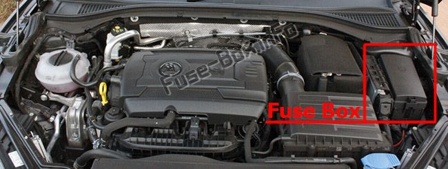 Sigortaların motor bölmesindeki yeri: Skoda Octavia (2013-2016)