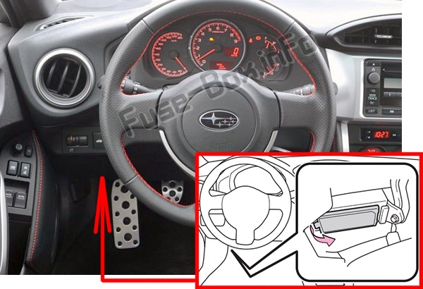 Sigortaların yolcu bölmesindeki yeri: Subaru BRZ (2013-2019)
