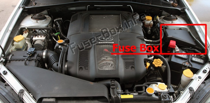 Sigortaların motor bölmesindeki yeri: Subaru Legacy (2005-2009)