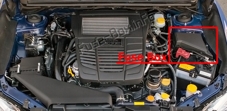 Sigortaların motor bölmesindeki yeri: Subaru WRX (2015-2018…)