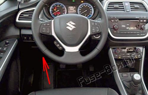 Sigortaların yolcu bölmesindeki yeri: Suzuki SX4 / S-Cross (2014-2017)