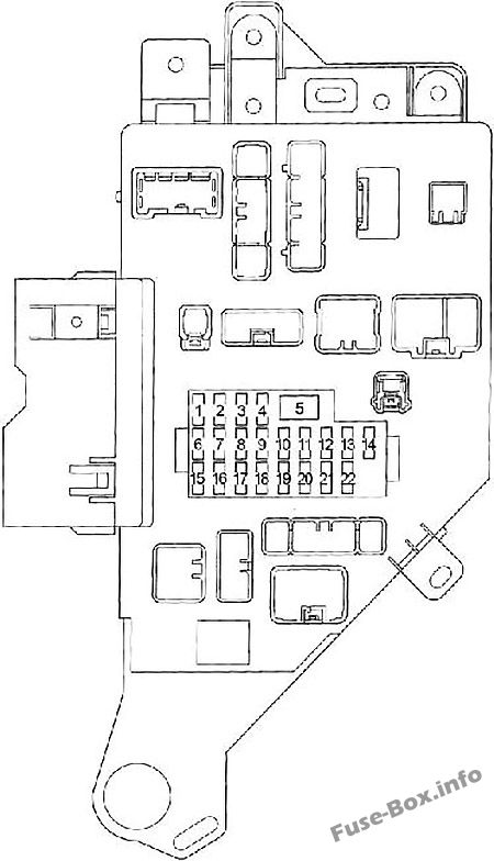 Pano sigorta kutusu şeması: Toyota Land Cruiser (1998, 1999, 2000, 2001, 2002, 2003)