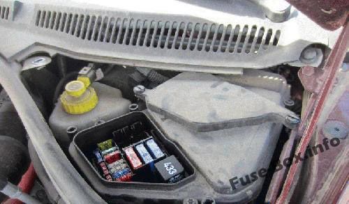 Sigortaların motor bölmesindeki yeri: Volkswagen Touareg (2006-2010)