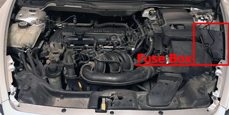 Sigortaların motor bölmesindeki yeri: Volvo V50 (2004-2012)