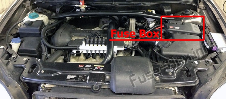 Motor bölmesindeki sigortaların yeri: Volvo XC90 (2008-2014)