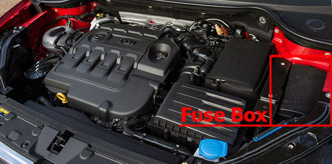 Motor bölmesindeki sigortaların yeri: SEAT Ateca (2016-2019 -...)